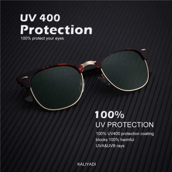 Polarized Sunglasses for Men and Women Semi-Rimless Sun glasses UV Blocking - Picture 5 of 6